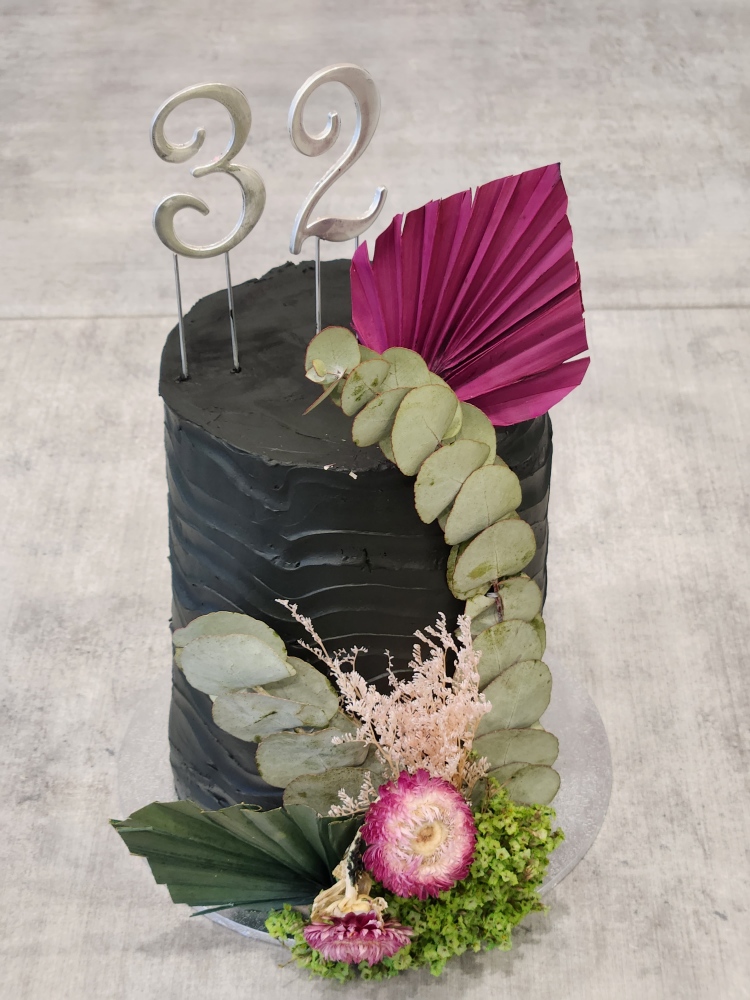 Black Cake with Eucalyptus